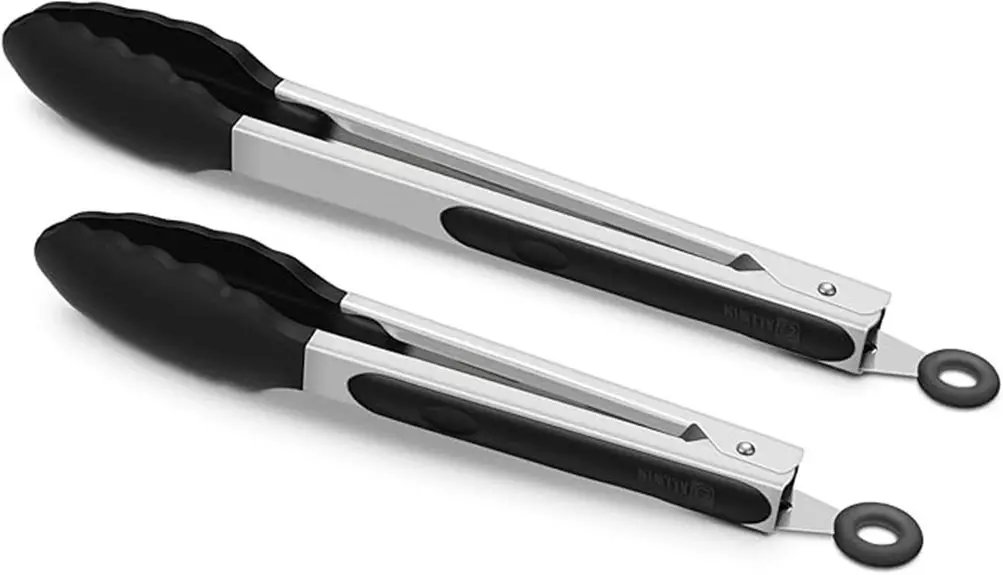 dual silicone steel tongs
