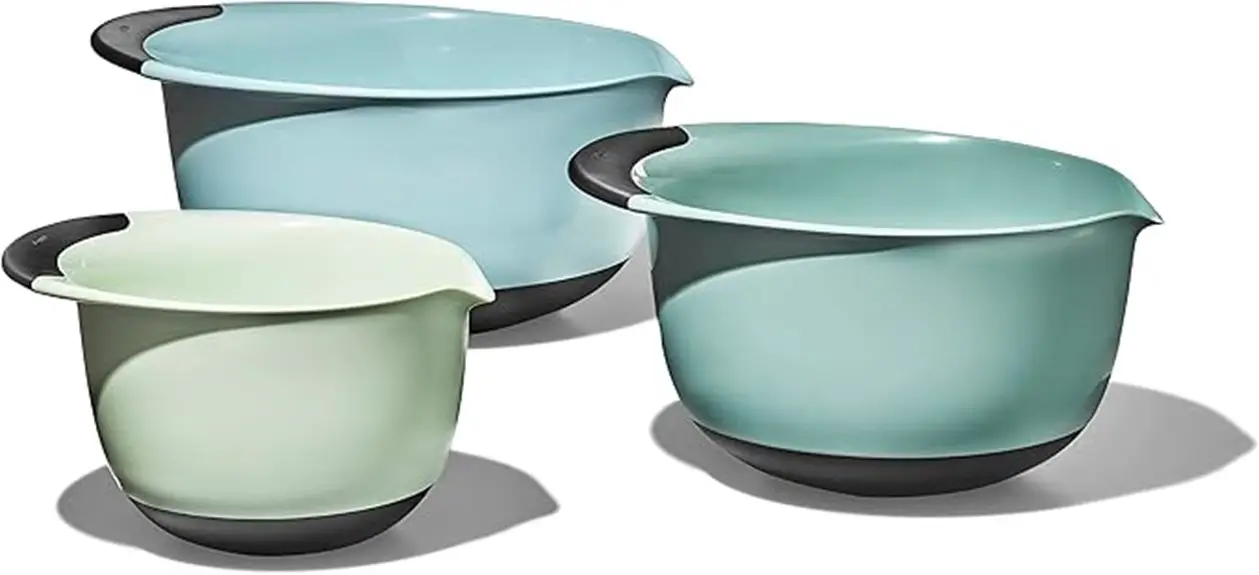 durable plastic mixing bowls