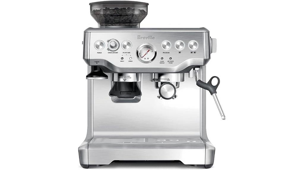 espresso machine brushed stainless