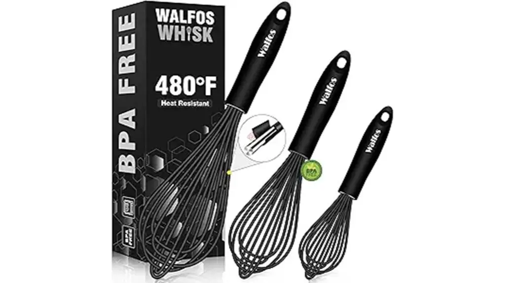 heat resistant silicone whisks