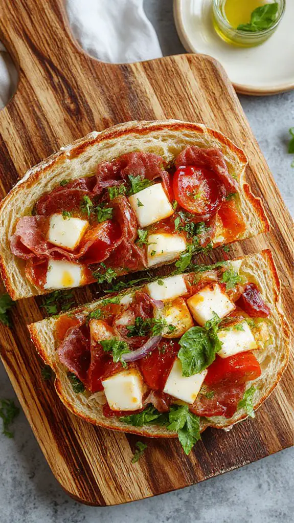 italian chopped salad sandwich
