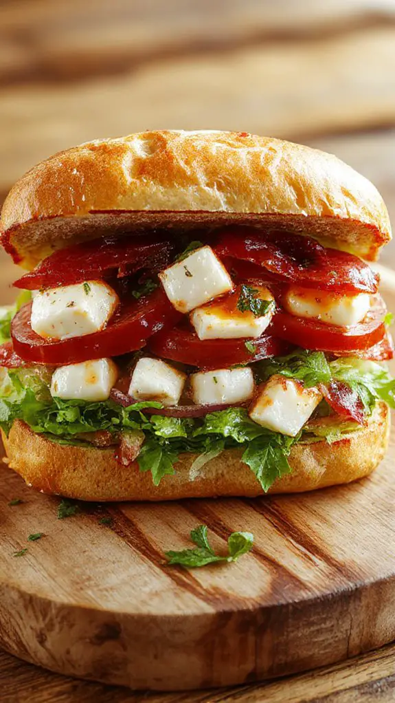 italian chopped salad sandwich