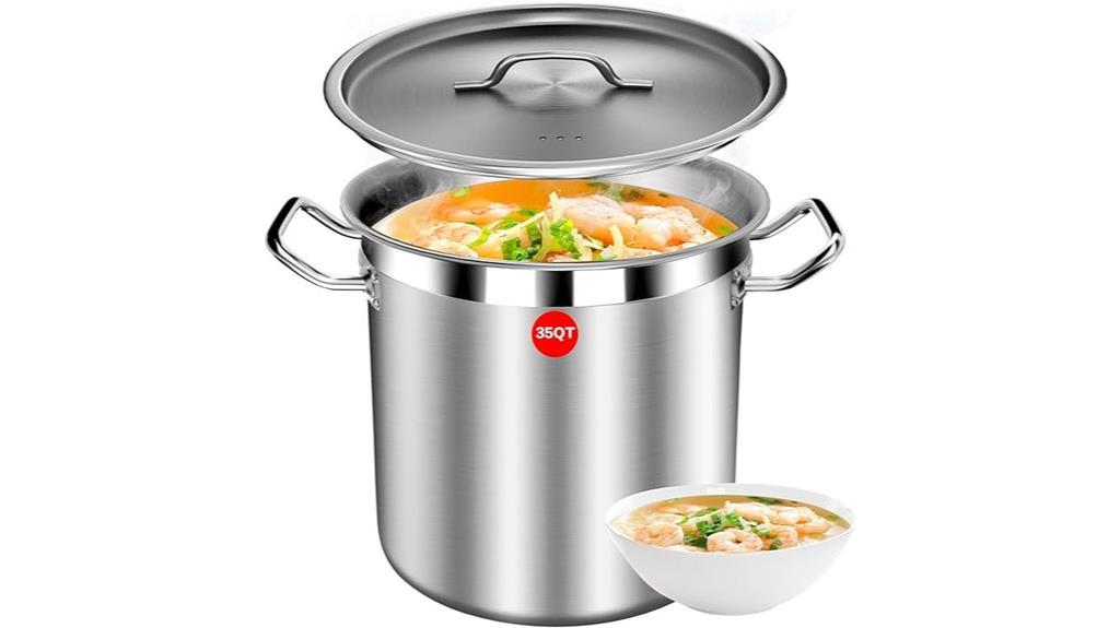 large stainless steel pot