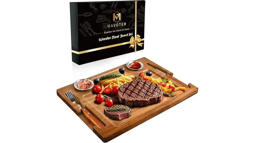 large wooden steak boards