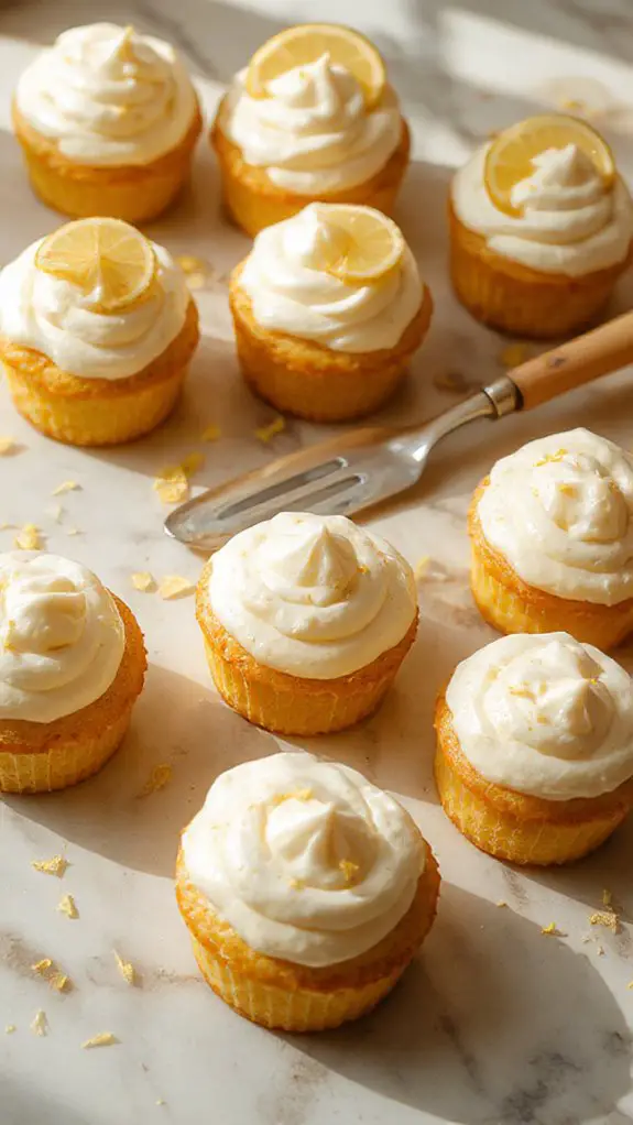 lemon cupcakes with frosting