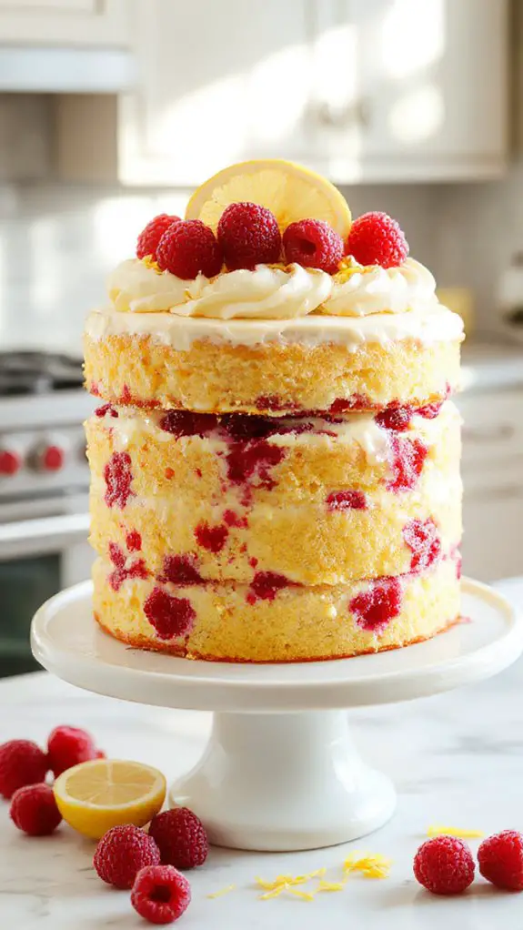 lemon raspberry flavored dessert