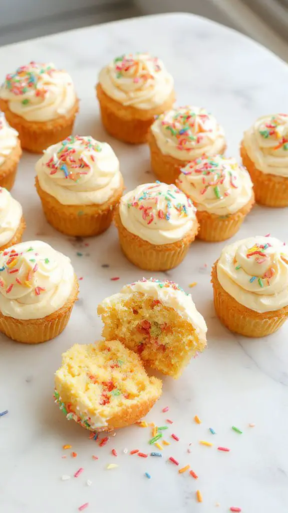 moist cupcakes with sprinkles