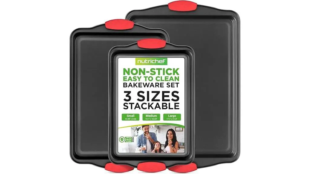 nonstick bakeware trio set