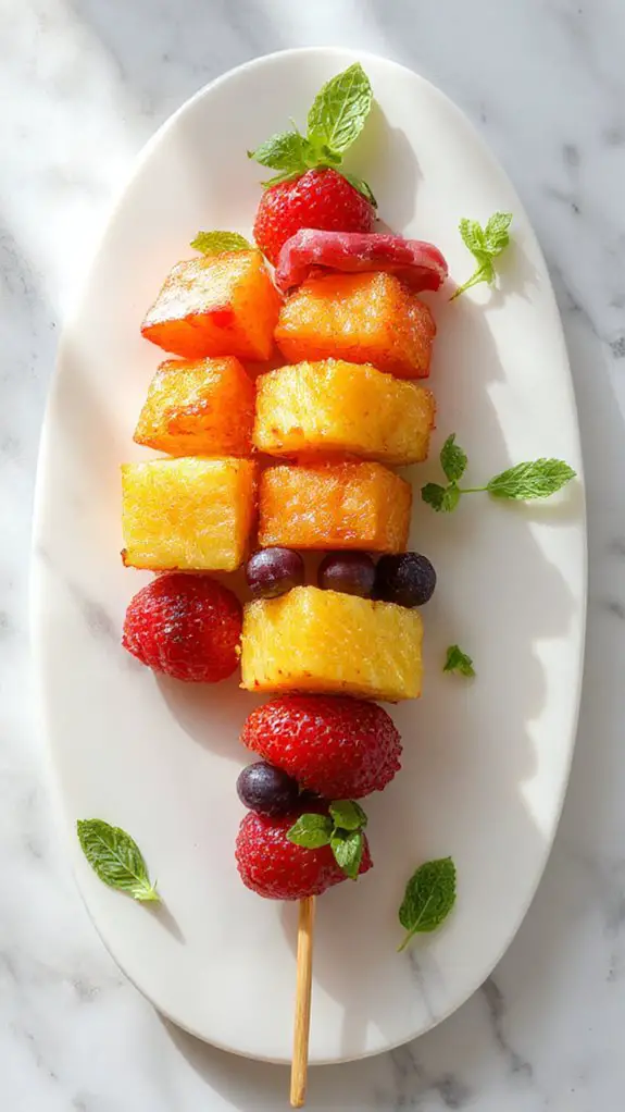 rainbow fruit kabobs preparation detailed