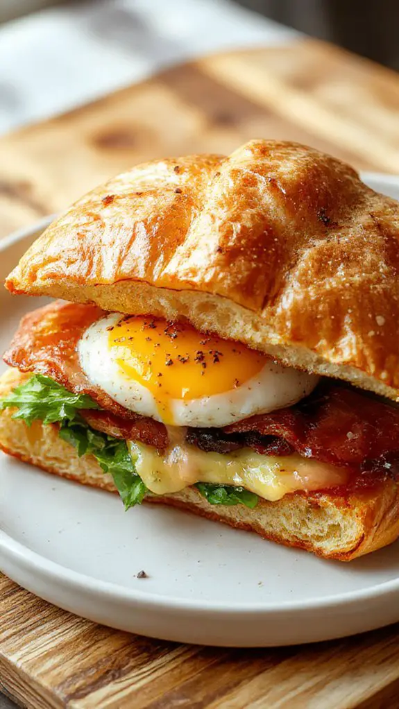 restaurant quality croissant sandwiches