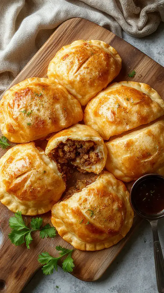 savory beef cheese pastries
