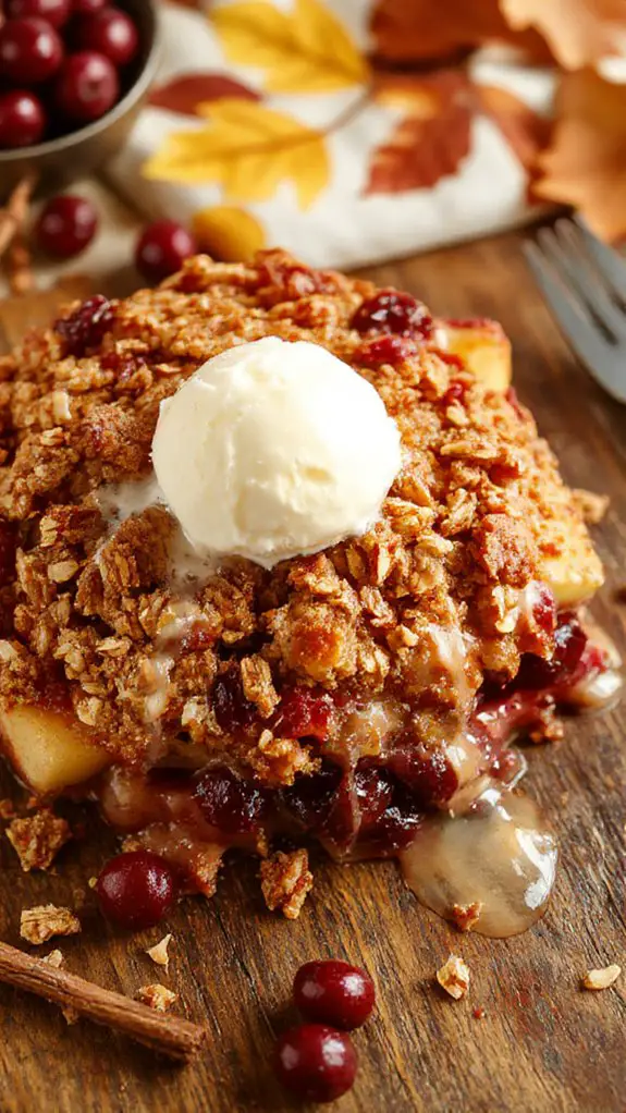 spiced cranberry apple dessert