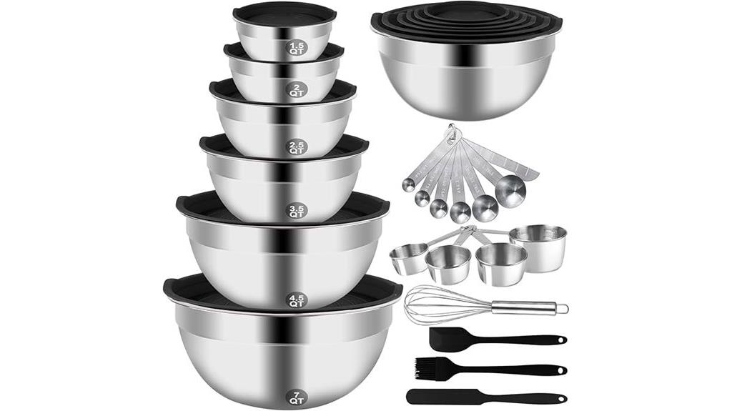 stainless steel bowl set