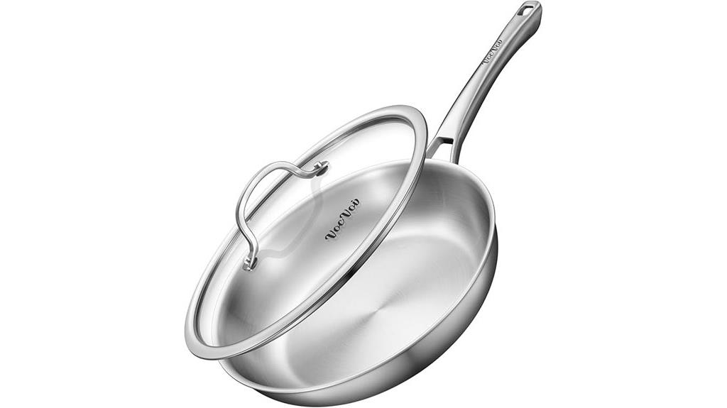 stainless steel frying pan