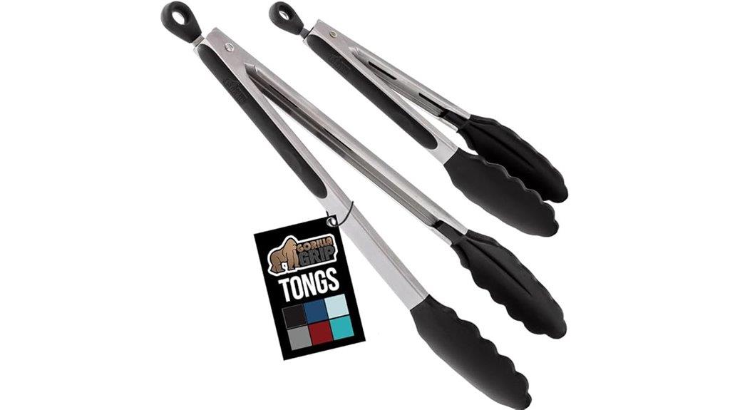 stainless steel kitchen tongs