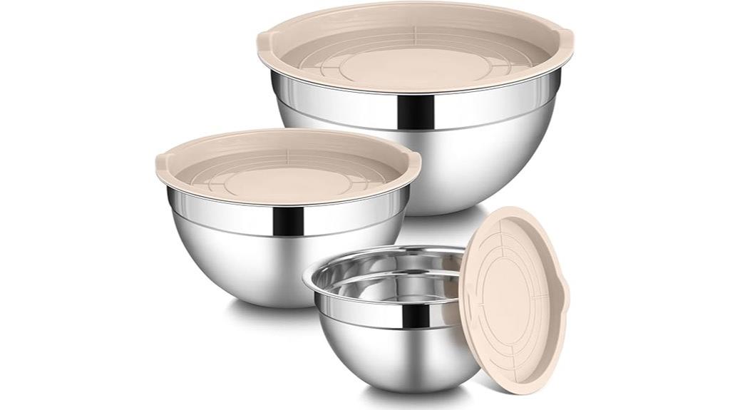 stainless steel mixing bowls