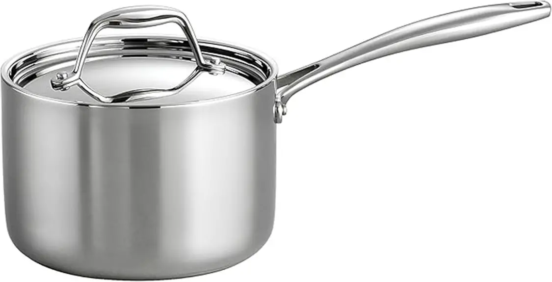 stainless steel saucepan