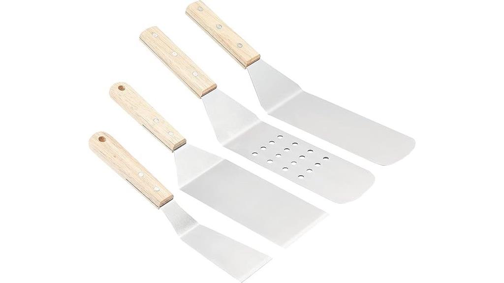 stainless steel spatula set