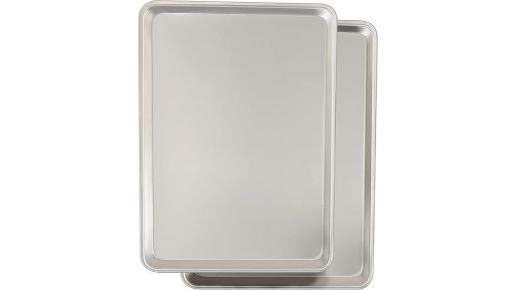 two large baking sheets