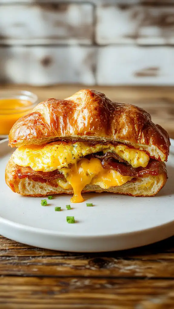 ultimate croissant breakfast sandwich