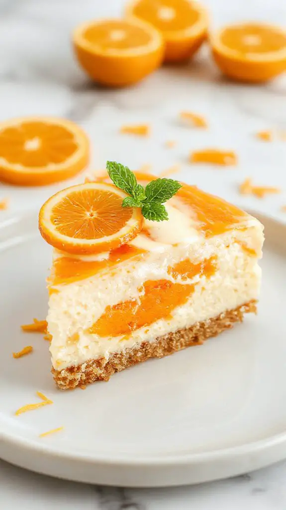 No Bake Orange Creamsicle Cheesecake