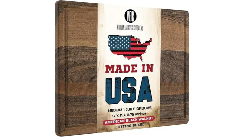 virginia walnut cutting board