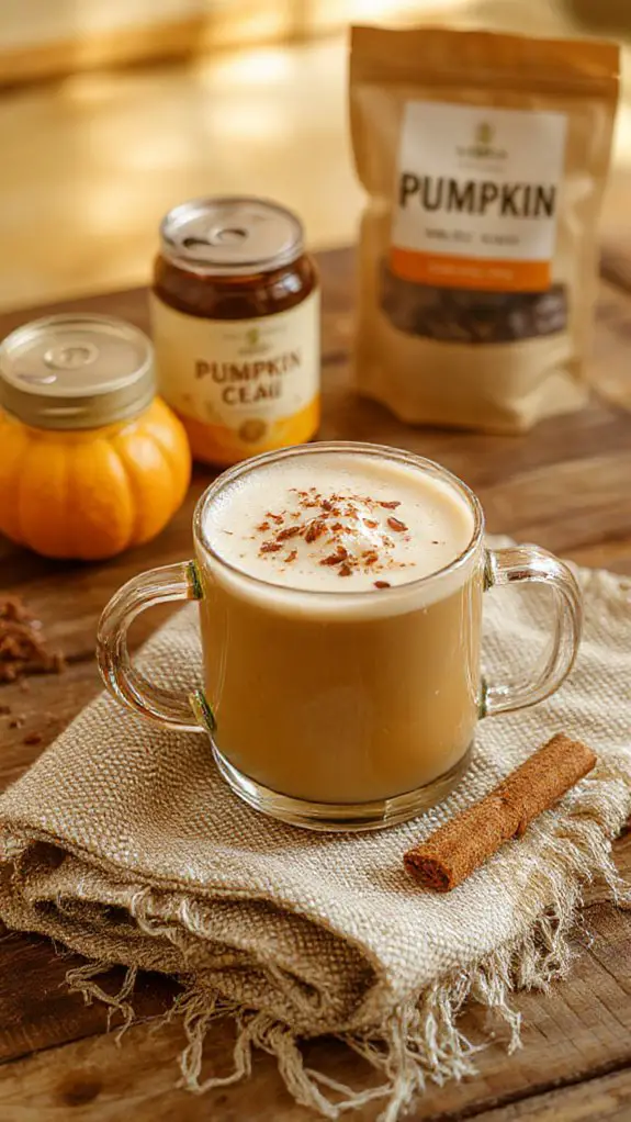 warm spiced pumpkin beverage