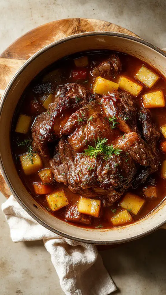 apple cider braised roast