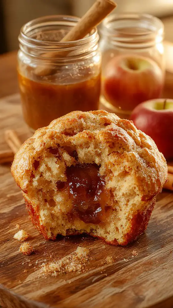 apple cider jelly muffins