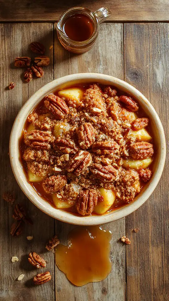 buttery caramel apple crisp