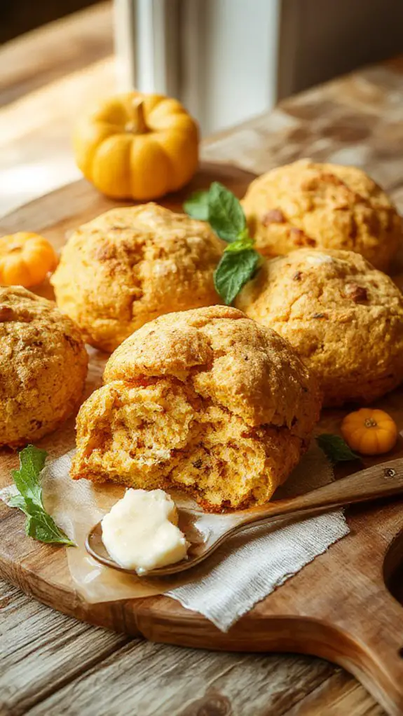 buttery spiced pumpkin scones