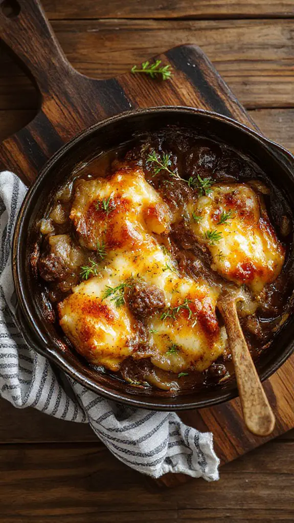 cheesy caramelized onion casserole