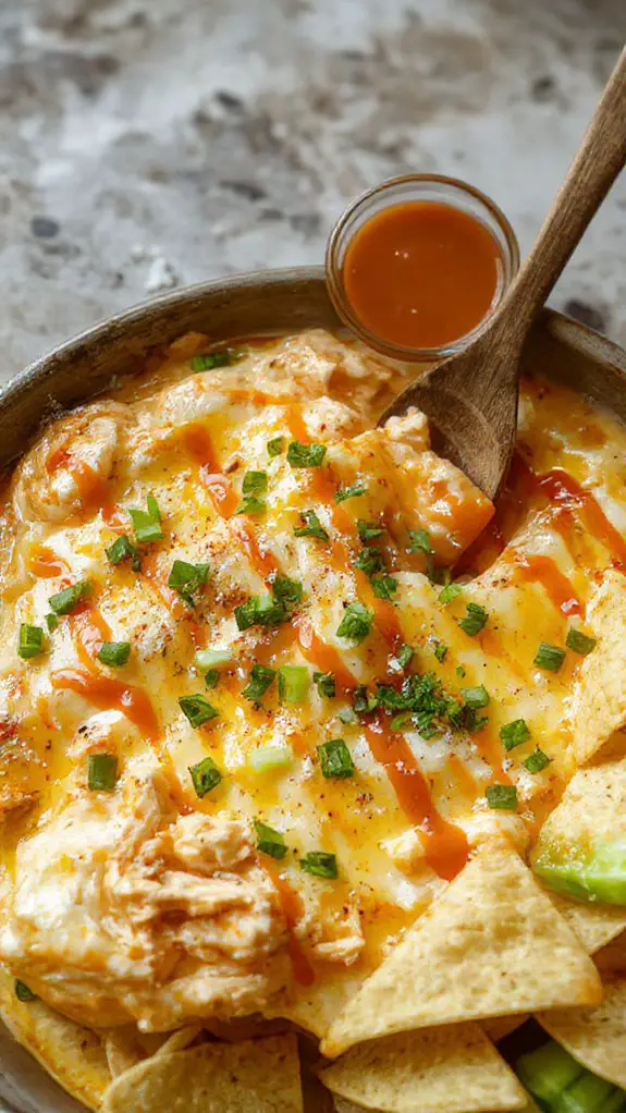 cheesy spicy chicken dip