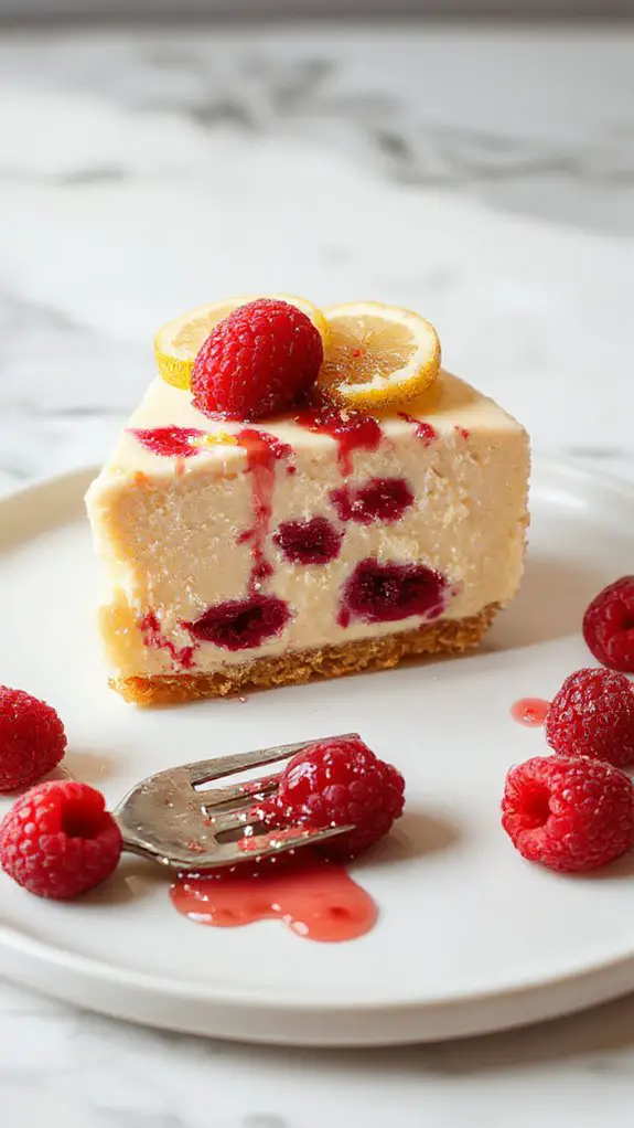 citrus berry cheesecake preparation