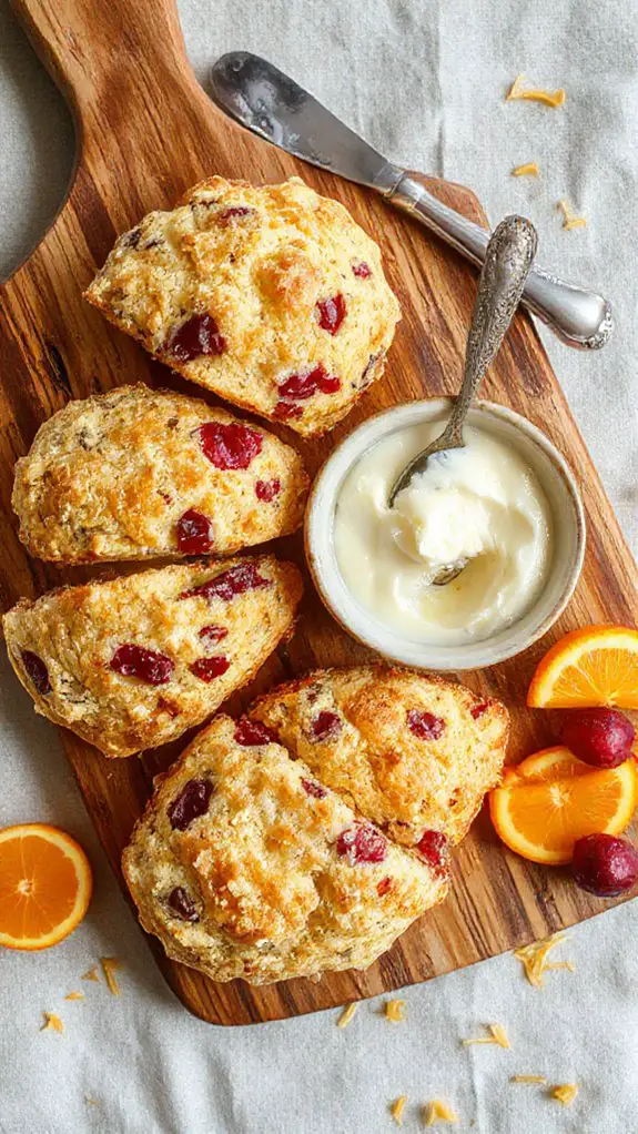 citrus buttery cranberry layers