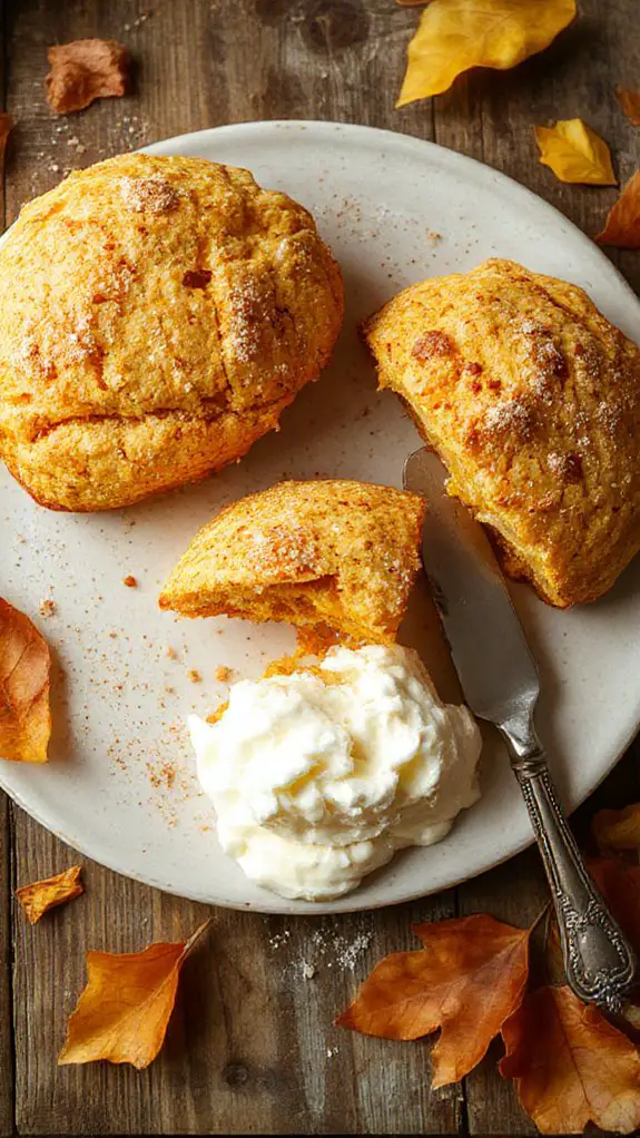 flaky pumpkin spice scones
