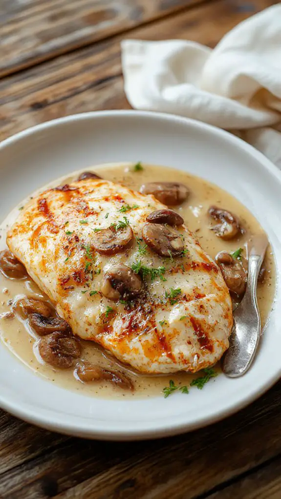 savory mushroom asiago chicken