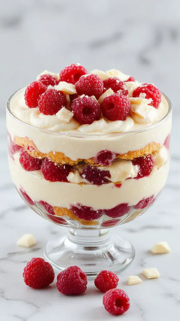 silky white chocolate raspberry delight