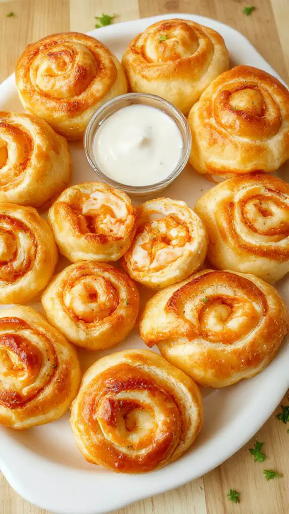 spicy buffalo chicken rolls
