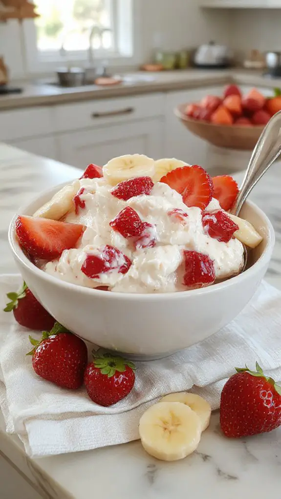 strawberry banana dessert salad