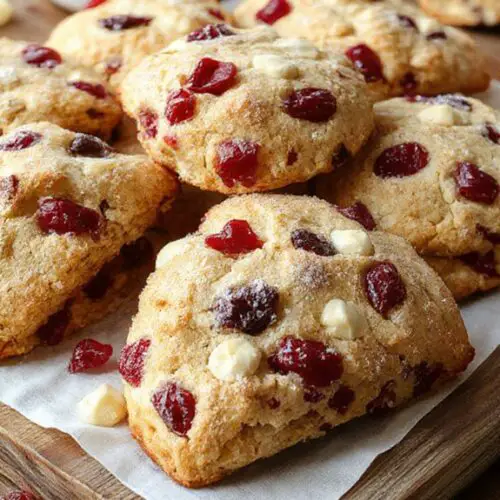 Cranberry White Chocolate Chip Scones