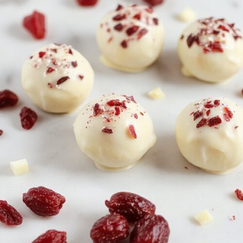 Cranberry White Chocolate Truffles