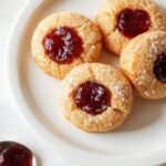 two layered jam filled cookies