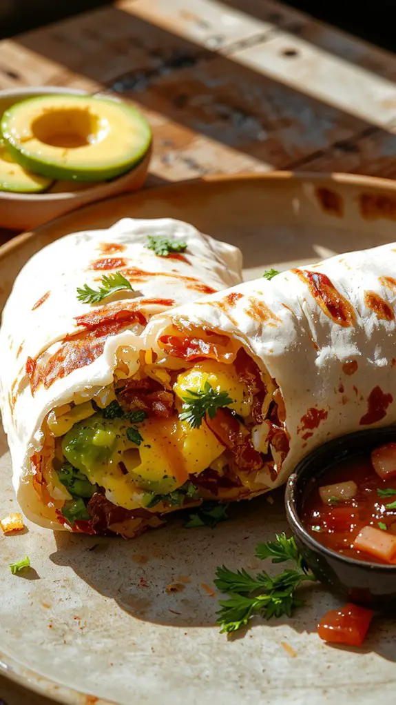 efficient breakfast burrito assembly