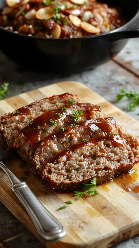 evenly cooked moist meatloaf