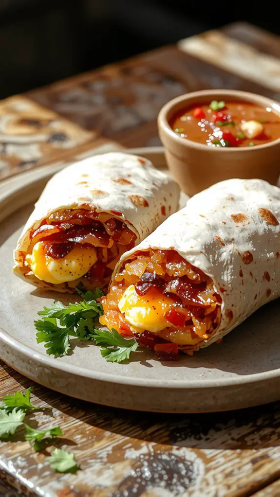 hearty customizable breakfast wrap