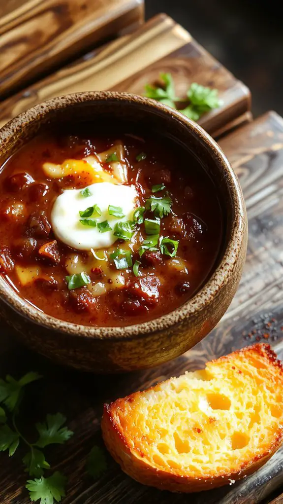 hearty spiced chocolate chili