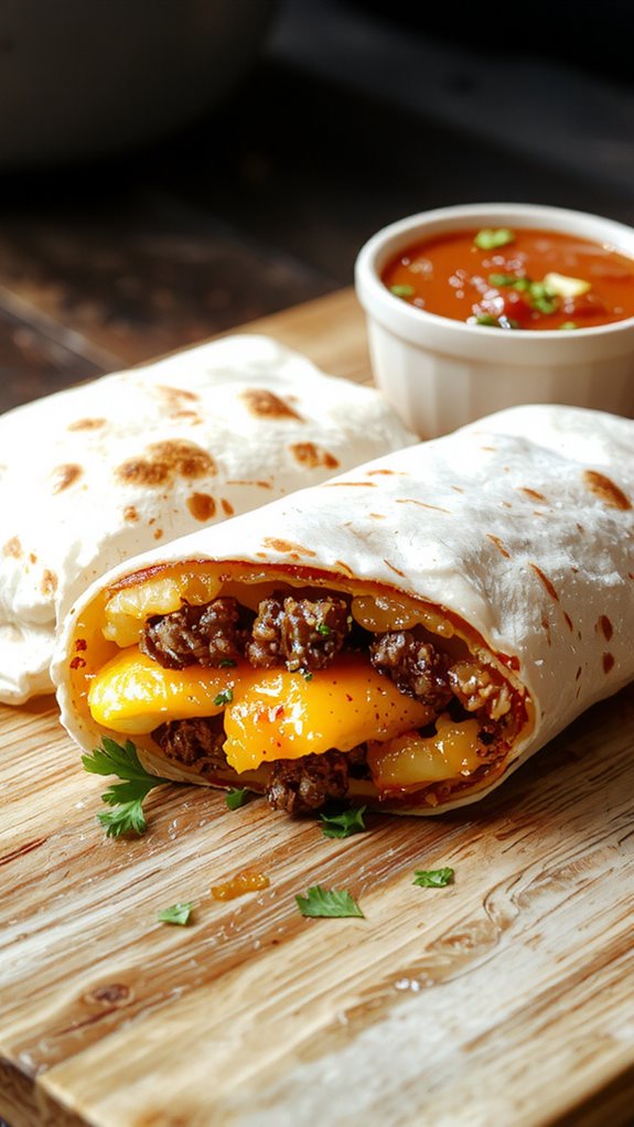 morning tortilla wrap dish