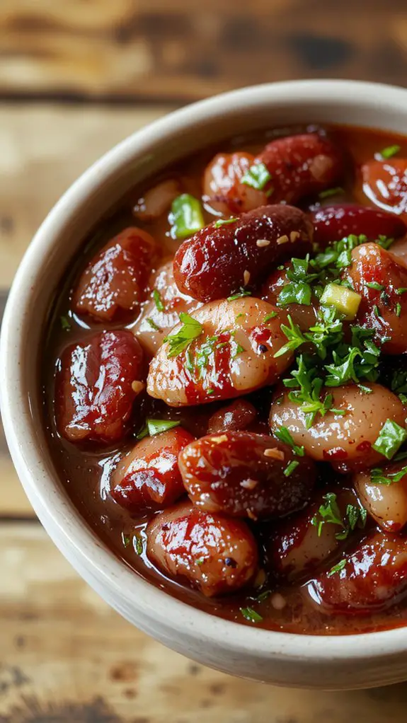 rich smoky sweet beans