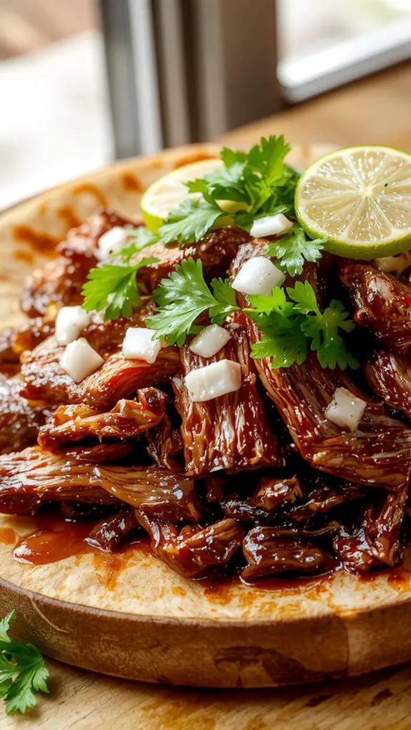 slow simmered spicy beef